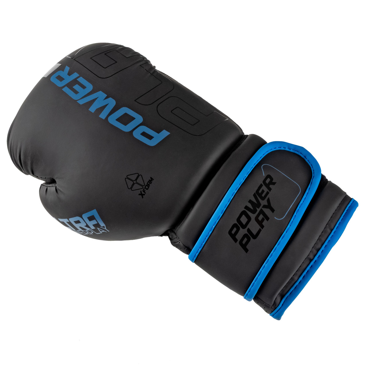 Боксерські рукавиці PowerPlay 3024 Ultra Mat Чорно-Темно сині 10 унцій