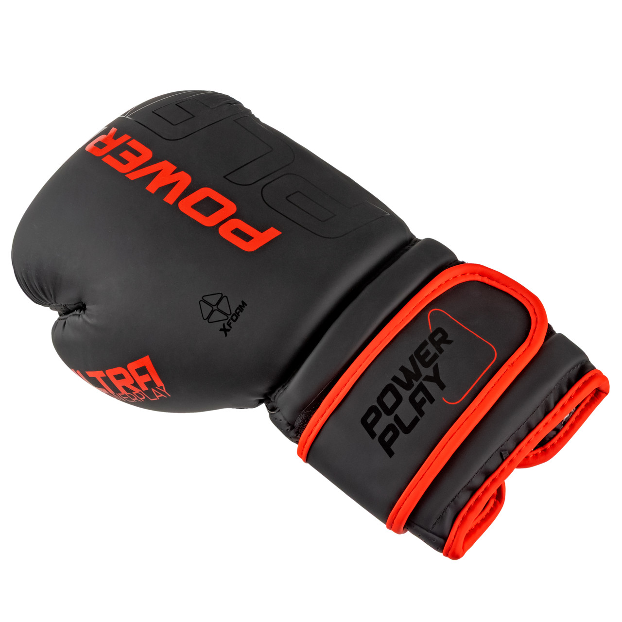Боксерські рукавиці PowerPlay 3024 Ultra Mat Чорно-Червоні 10 унцій