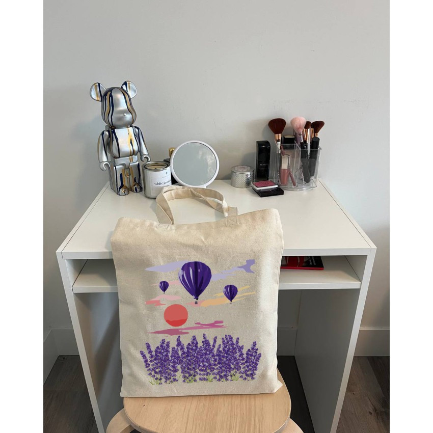 Екошопер BookOpt BK4066 "Навколо світу на повітряній кулі" бежевий