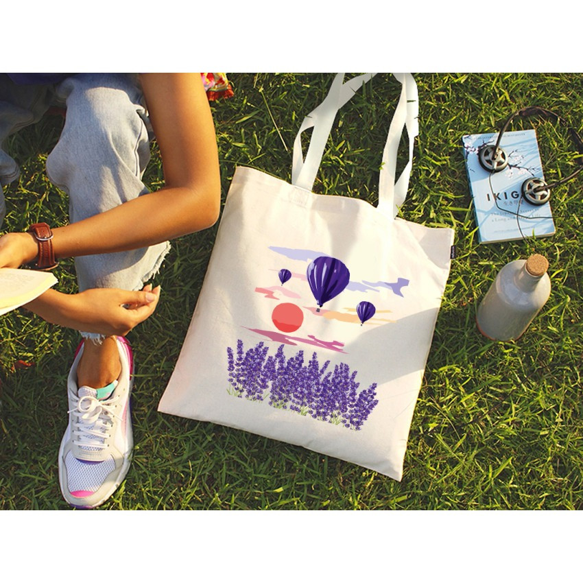 Екошопер BookOpt BK4066 "Навколо світу на повітряній кулі" бежевий