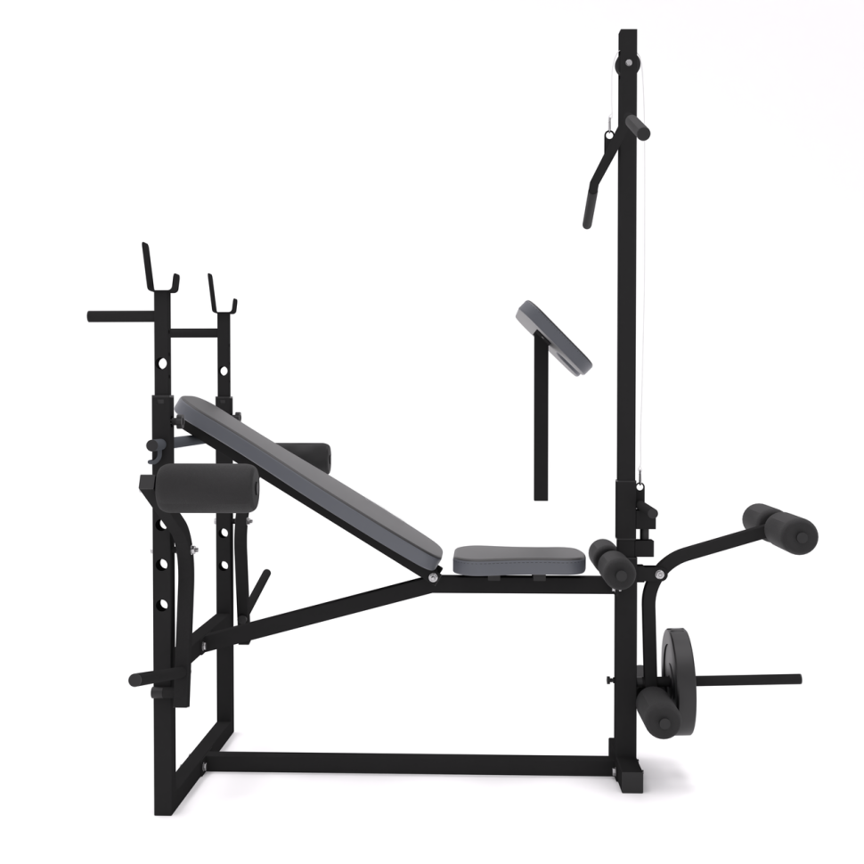 Універсальна лава для жиму 0070 + Тяга + Бруси + Приставка скотта 