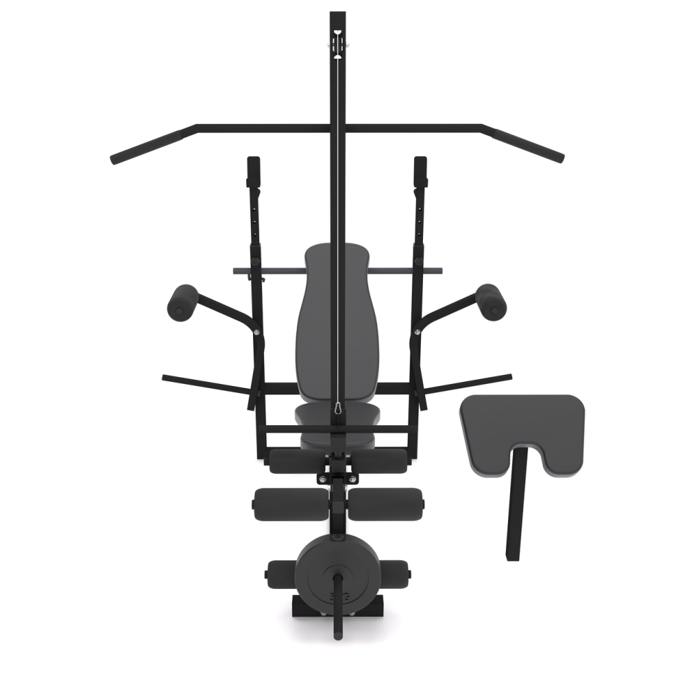 Універсальна лава для жиму 0070 + Тяга + Бруси + Приставка скотта 