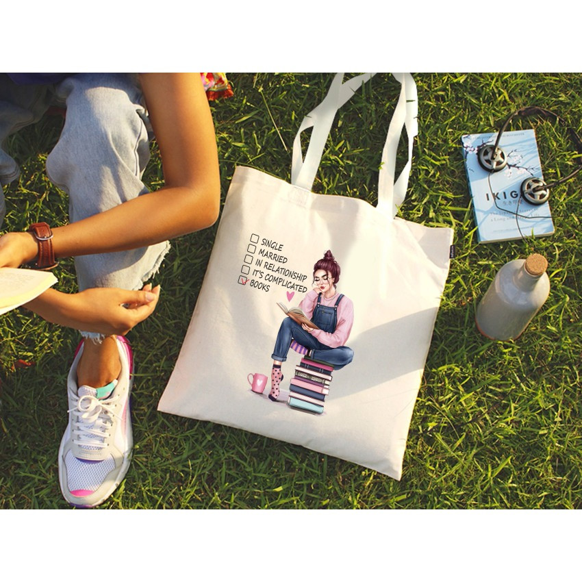 Екошопер BookOpt BK4068 "BOOKS - джерело знань" бежевий