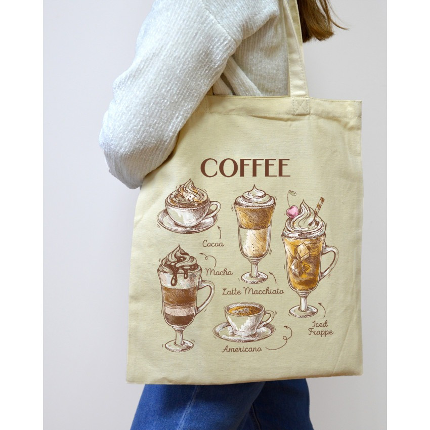 Екошопер BookOpt BK4067 "But first Coffee" бежевий