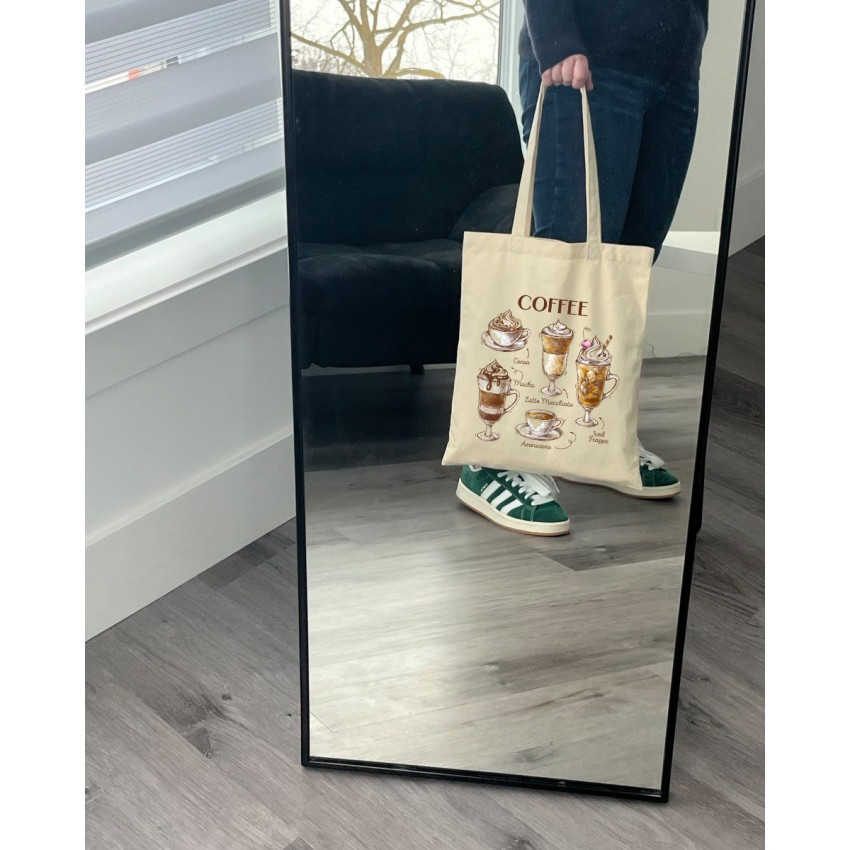 Екошопер BookOpt BK4067 "But first Coffee" бежевий