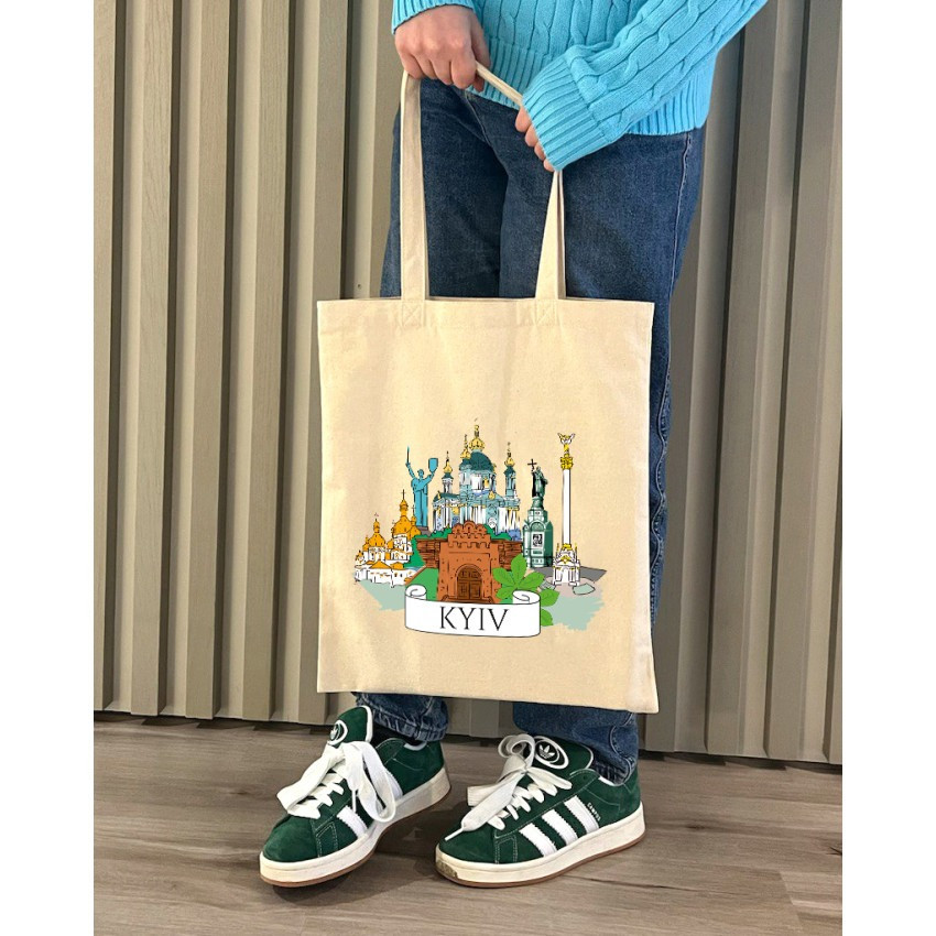 Екошопер BookOpt BK4070 "Київські пейзажі" бежевий