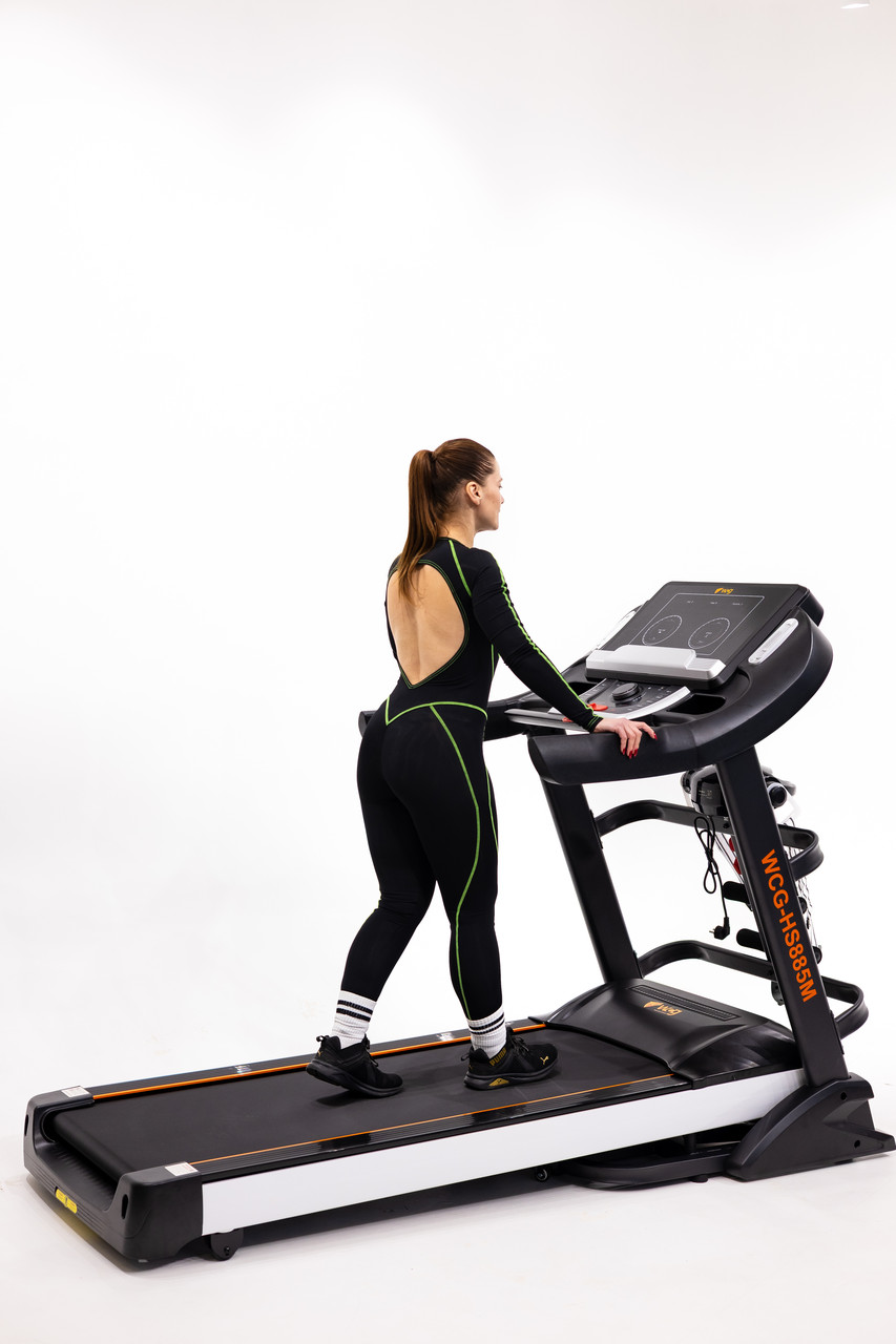 Бігова доріжка електрична WCG HS885M + Гантелі + Масажер 