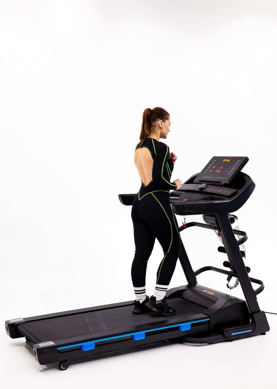 Бігова доріжка електрична WCG-H501M з вентилятором, масажером і гантелями