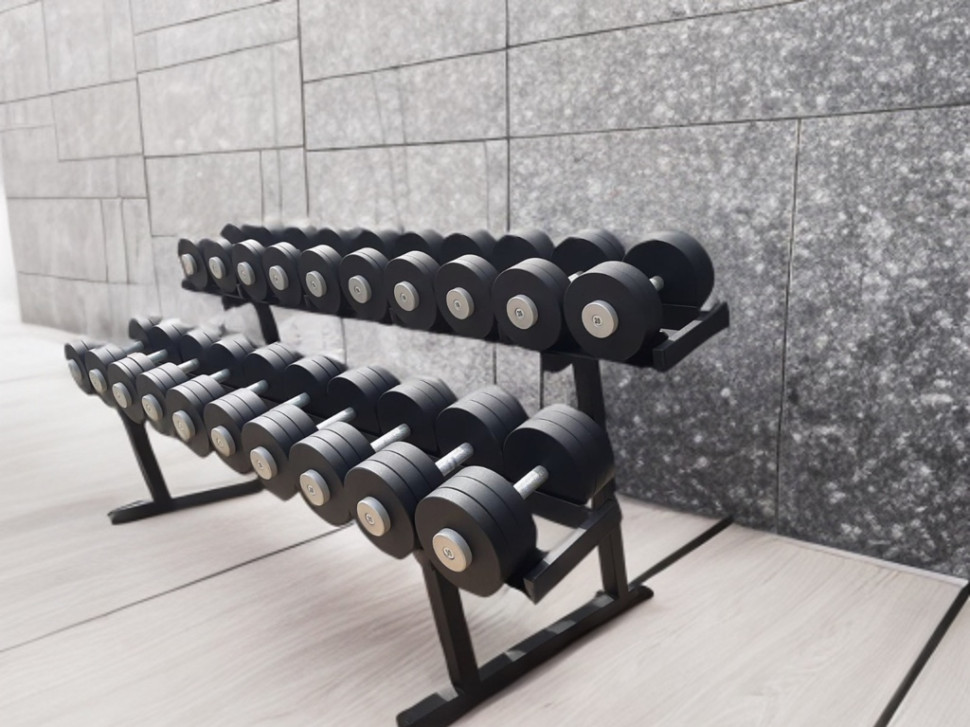 Гантельный ряд 12 кг - 30 кг RN-Sport (Крашенный)  2