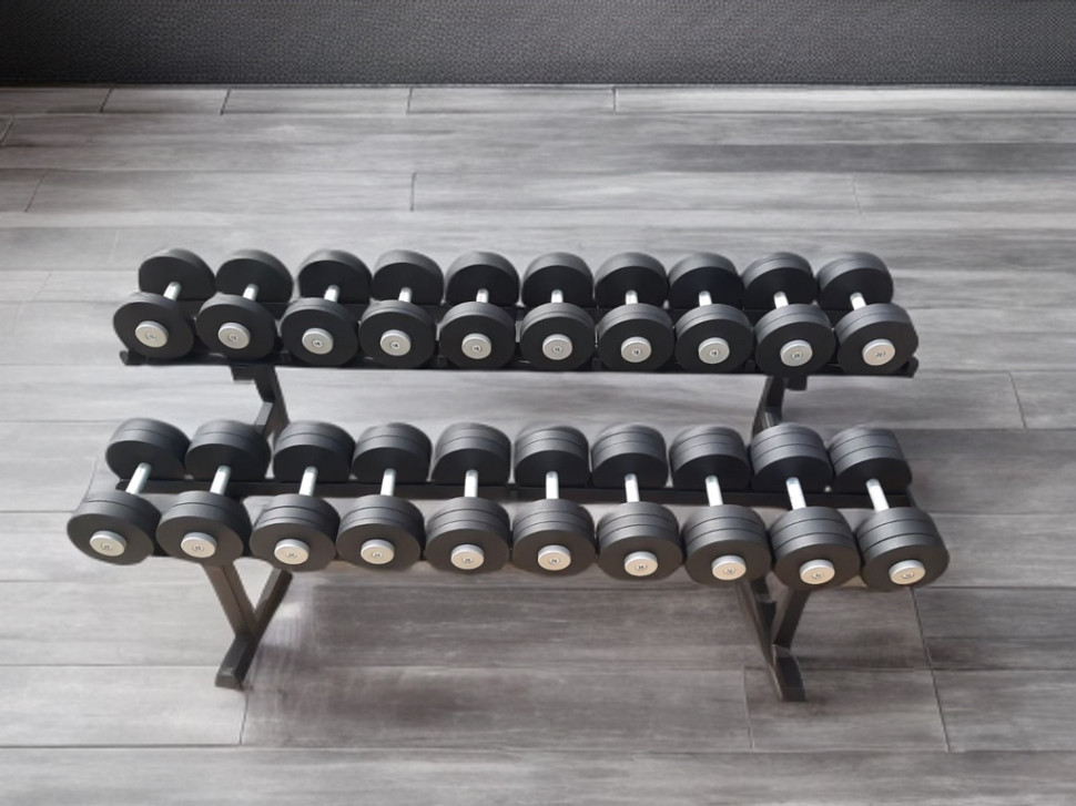 Гантельный ряд 12 кг - 30 кг RN-Sport (Крашенный)  2