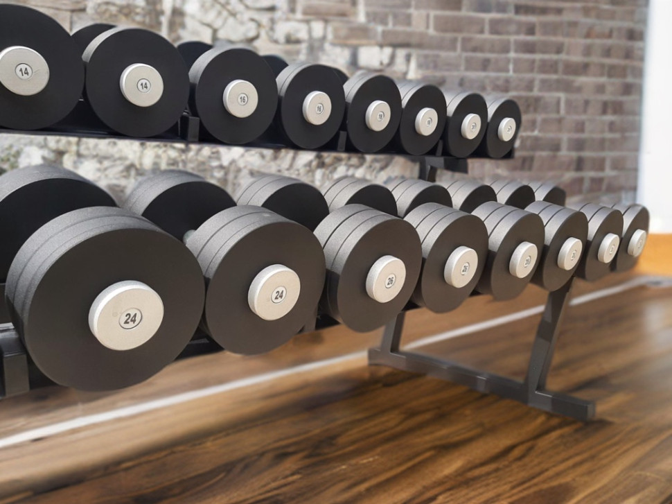 Гантельный ряд 12 кг - 30 кг RN-Sport (Крашенный)  2