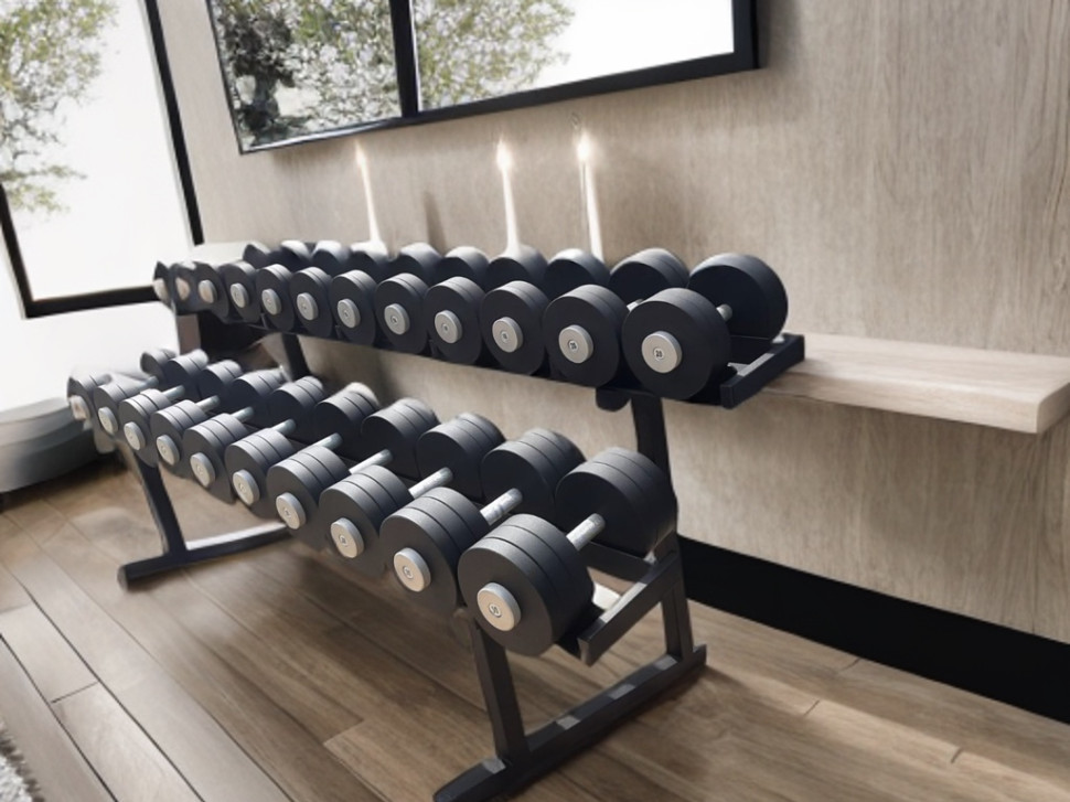 Гантельный ряд 12 кг - 30 кг RN-Sport (Крашенный)  2