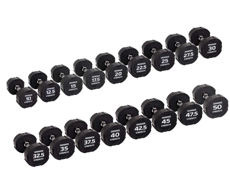 Гантельний ряд 10-50 кг Hammer Strength. 510 кг ваги