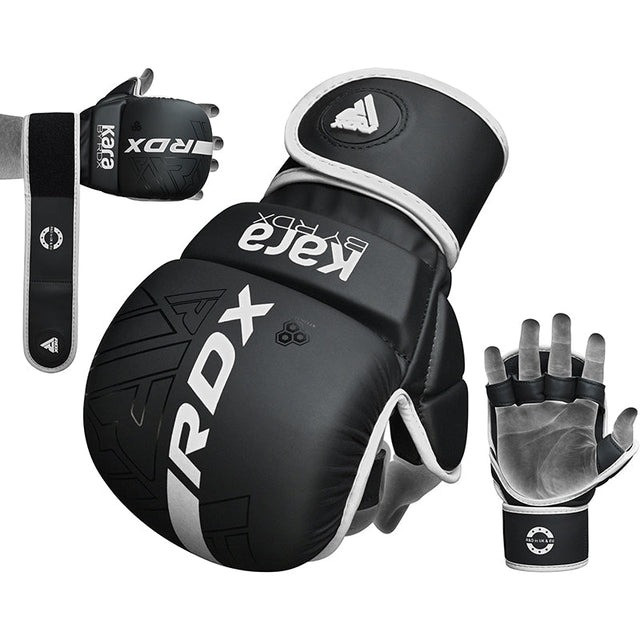 Рукавиці для ММА RDX F6 KARA Matte White Plus L/XL (капа у комплекті)