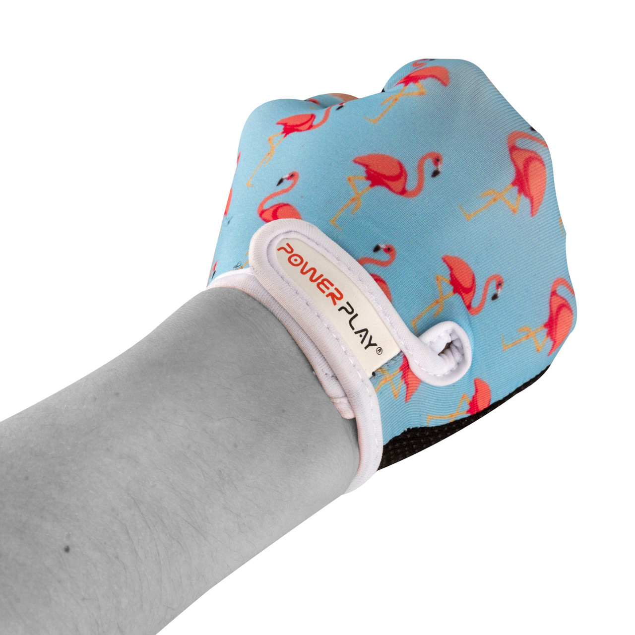 Розпродаж - Велорукавички PowerPlay 001 Фламінго Блакитні XS (вік до 5 років)