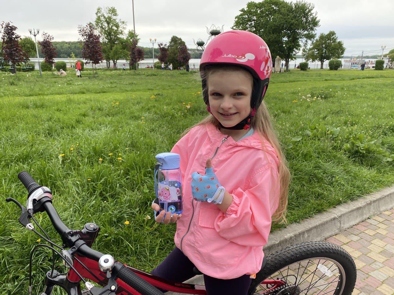 Розпродаж - Велорукавички PowerPlay 001 Фламінго Блакитні XS (вік до 5 років)