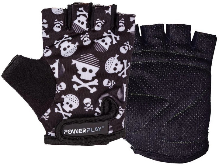 Велорукавички дитячі PowerPlay 5454 Череп S (вік до 6 років)