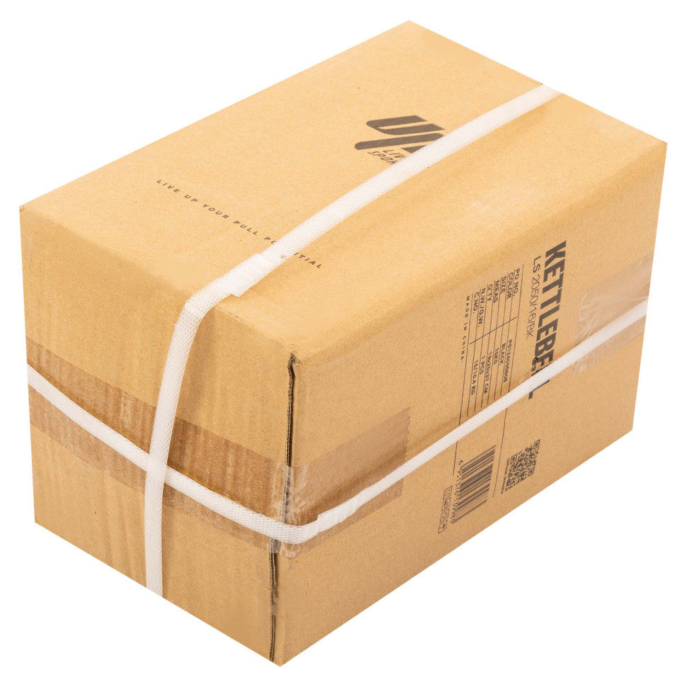 Гиря тренувальна цільна гумова із пофарбованою ручкою LiveUp Urethane LS2050-16 вага 16кг чорний-бордовий