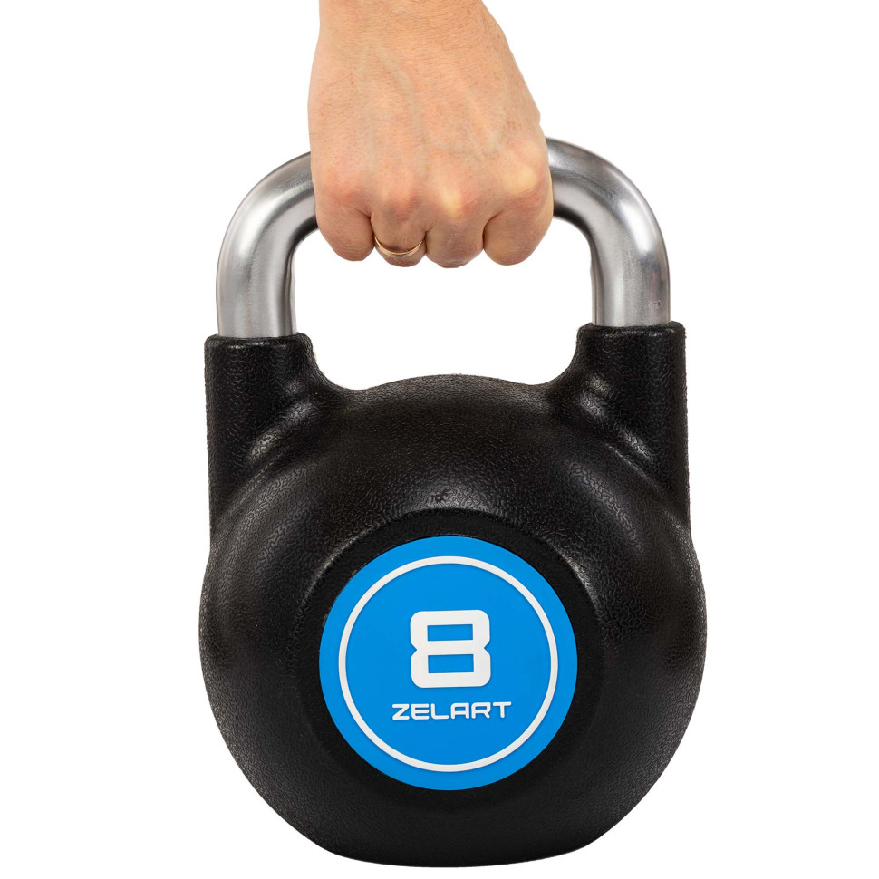 Гири цельные чугунные с CPU покрытием Zelart TA-4756 8-10-12-14-16-18-20-22-24 кг