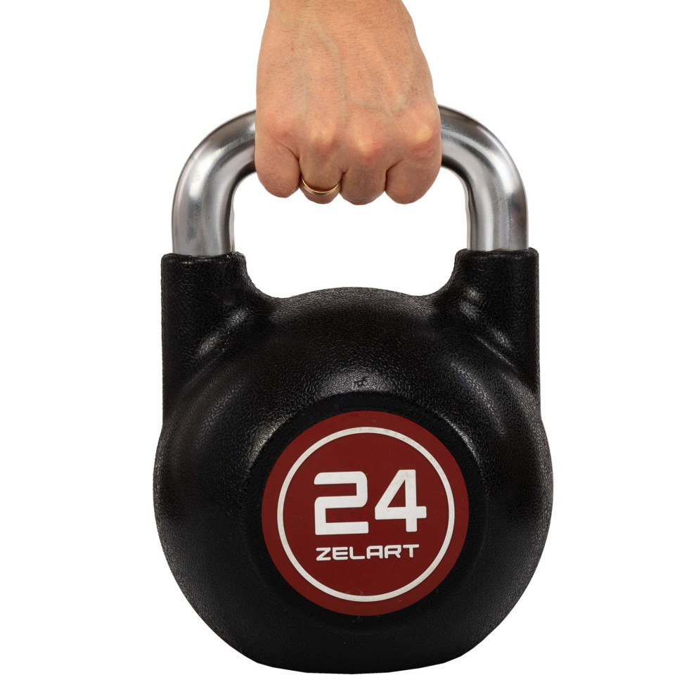Гири цельные чугунные с CPU покрытием Zelart TA-4756 8-10-12-14-16-18-20-22-24 кг