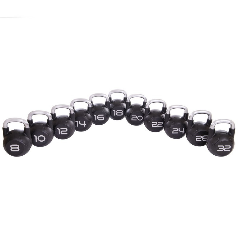 Гирі цільні з поліуретановим покриттям і хром. ручкою Zelart TA-2681 8-10-12-14-16-18-20-22-24-28-32 кг