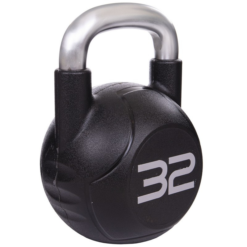 Гирі цільні з поліуретановим покриттям і хром. ручкою Zelart TA-2681 8-10-12-14-16-18-20-22-24-28-32 кг