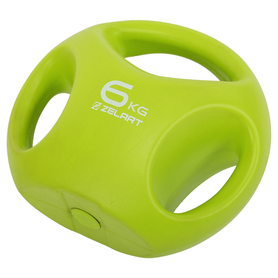 Гири цельные пластиковые PE с тройным хватом Zelart TA-2670 2-4-6-8-10-12 кг
