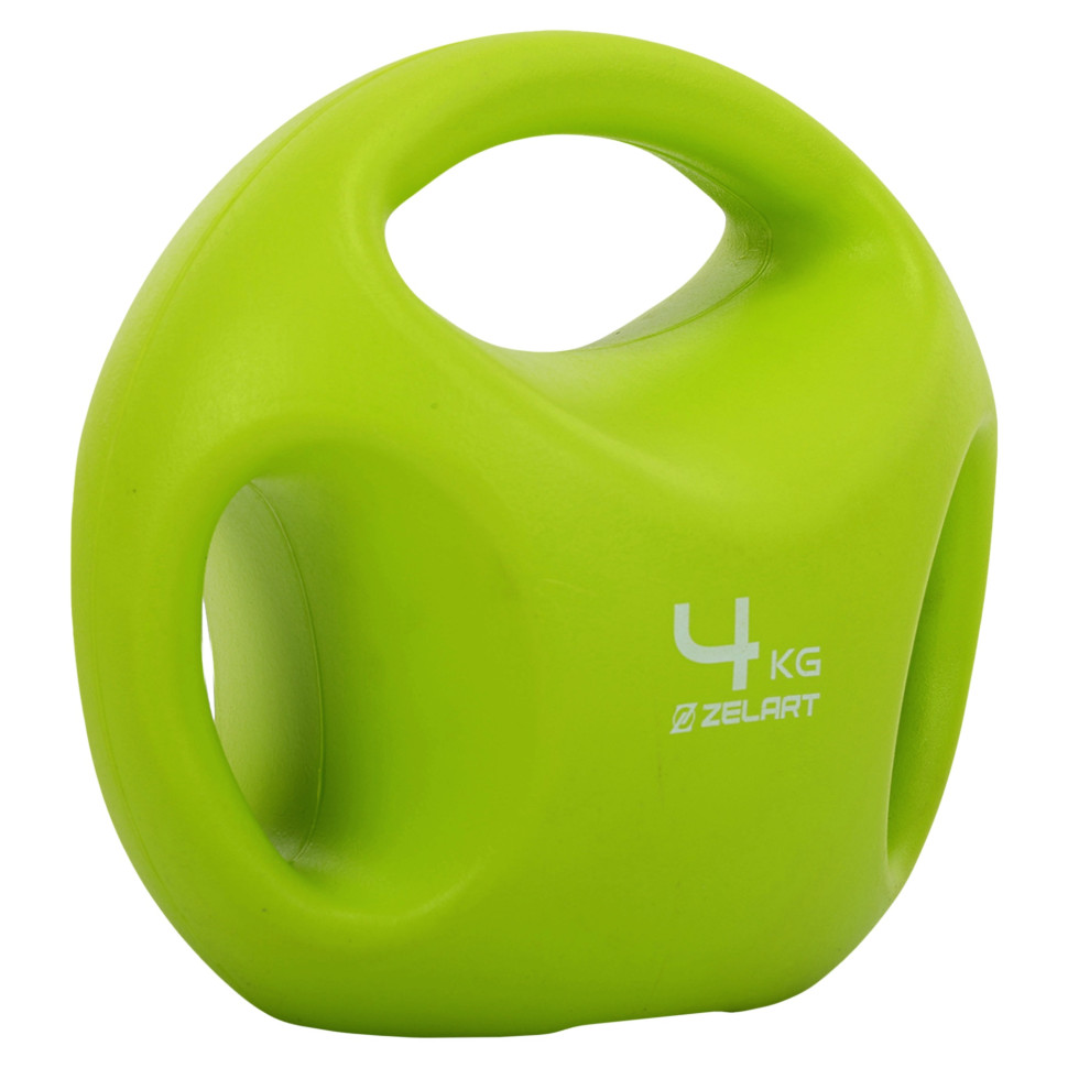 Гири цельные пластиковые PE с тройным хватом Zelart TA-2670 2-4-6-8-10-12 кг