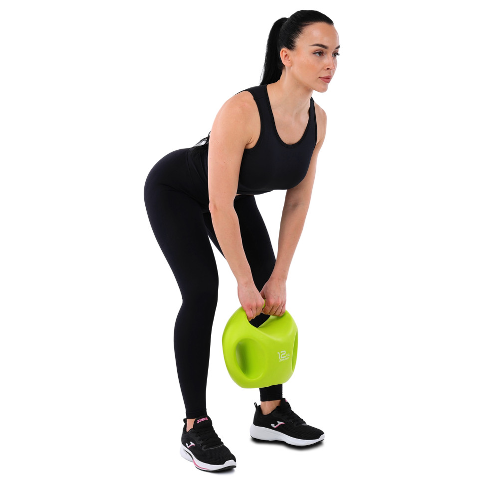 Гири цельные пластиковые PE с тройным хватом Zelart TA-2670 2-4-6-8-10-12 кг