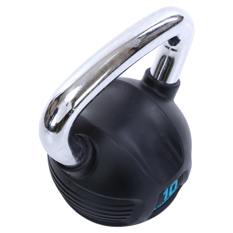 Гирі тренувальні цільні гумові з хром.ручкою LiveUp LP8043 4-6-8-10-12-16-20-24 кг