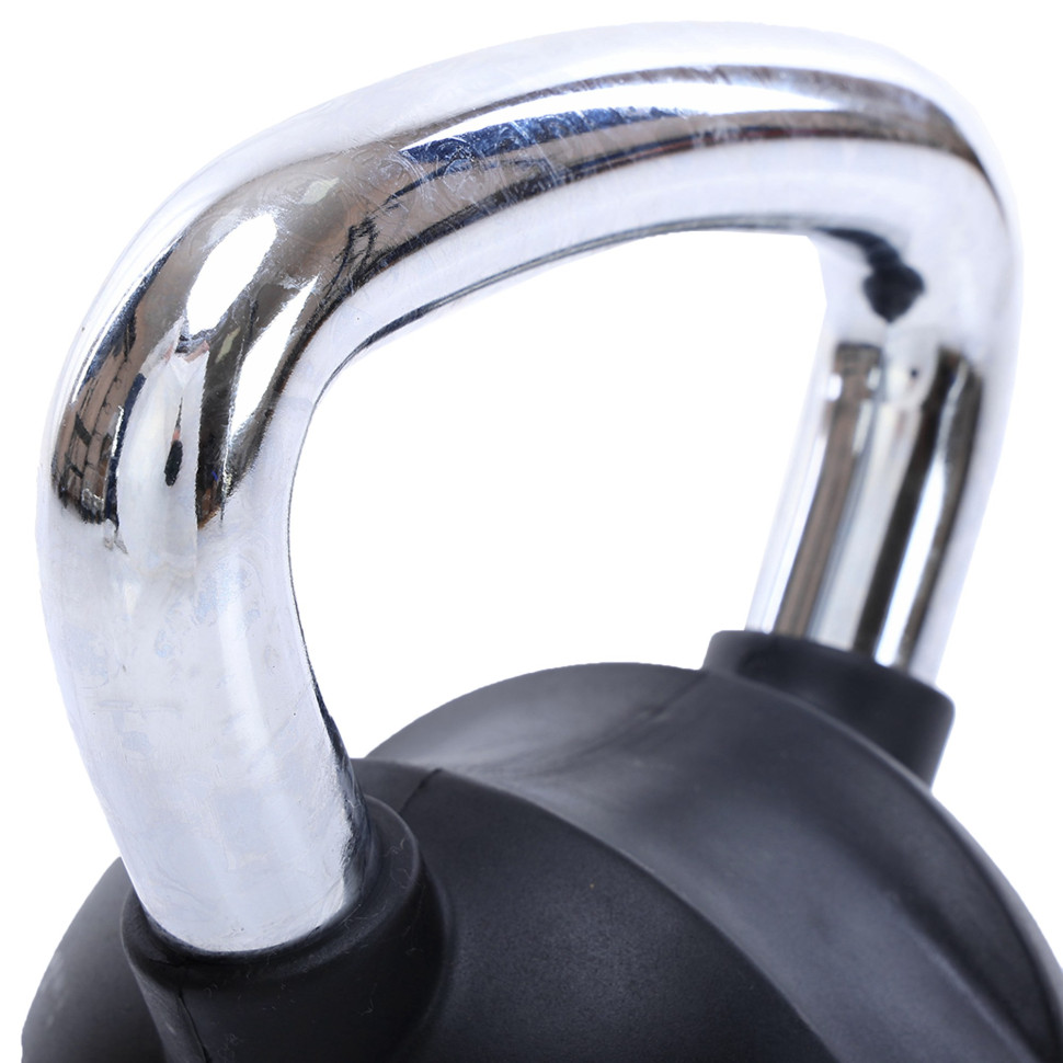 Гирі тренувальні цільні гумові з хром.ручкою LiveUp LP8043 4-6-8-10-12-16-20-24 кг