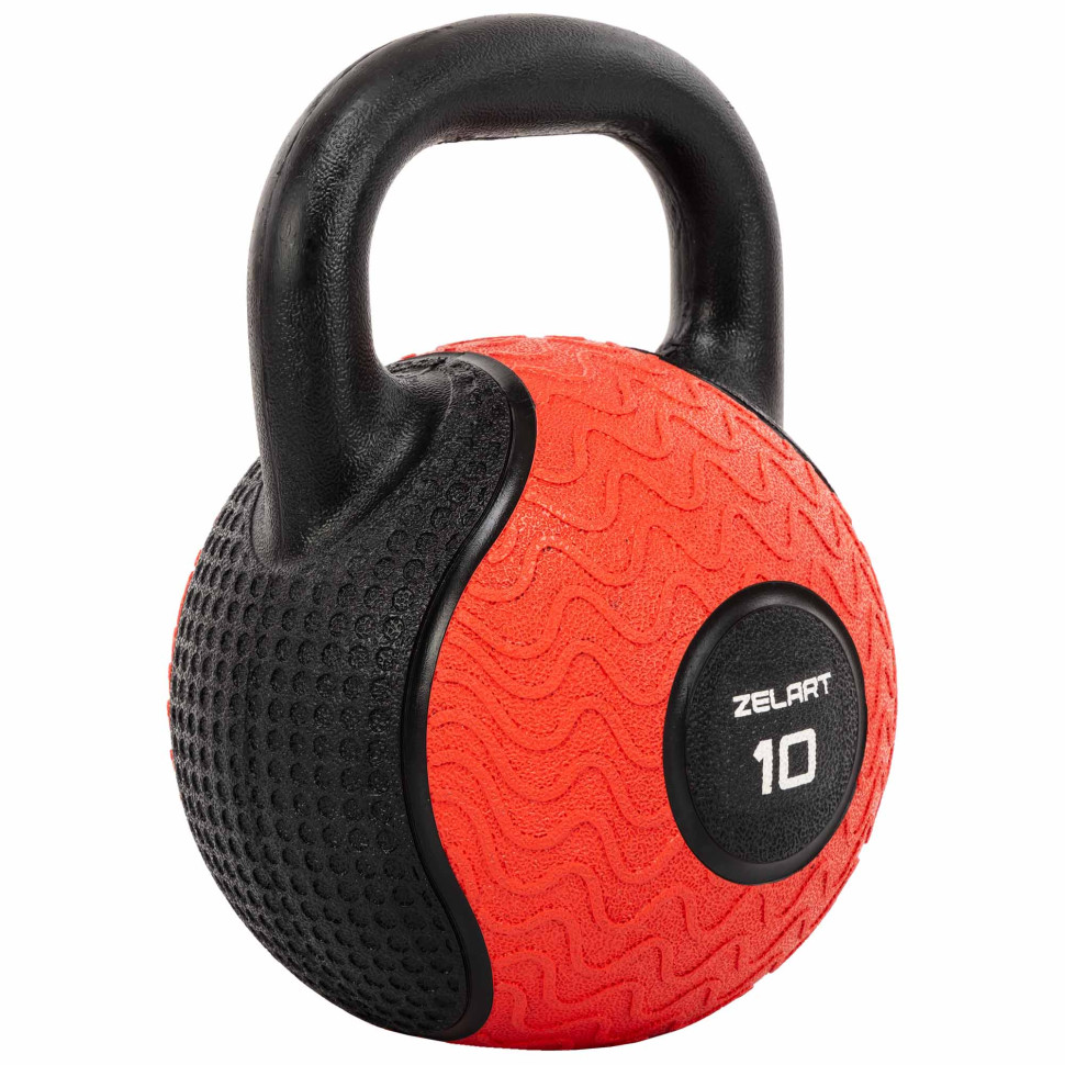 Гирі тренувальні цільні гумові Zelart TA-4757 3-4-5-6-7-8-9-10-12 кг