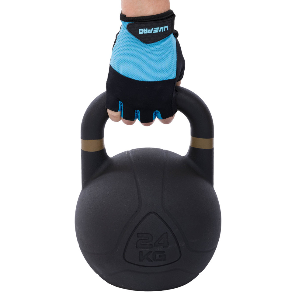 Гирі змагальні цільні чавунні пофарбовані LiveUp LP8044 8-10-12-16-20-24 кг