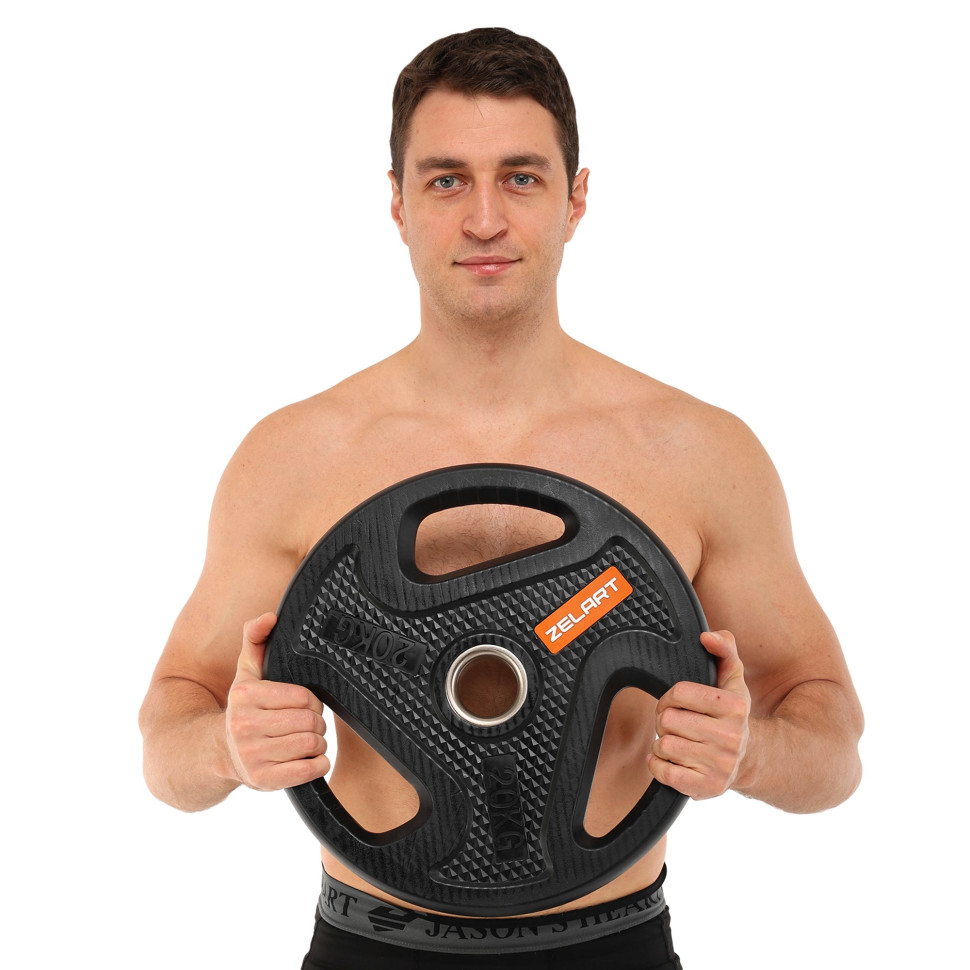 Млинці диски композитні з потрійним хватом та металевою втулкою Zelart TA-4791 51мм 1.25-2.5-5-10-15-20 кг