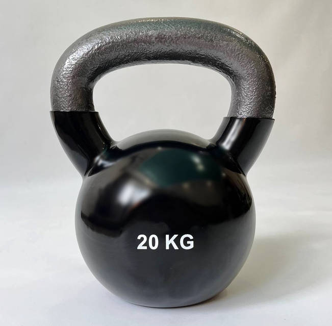 Гиря 14 кг металлическая с виниловым покритием GymBeam