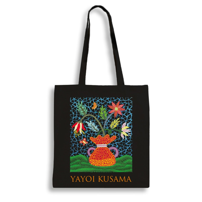 Екошопер BookOpt BK4084 YAYOI KUSAMA Квіти, чорний