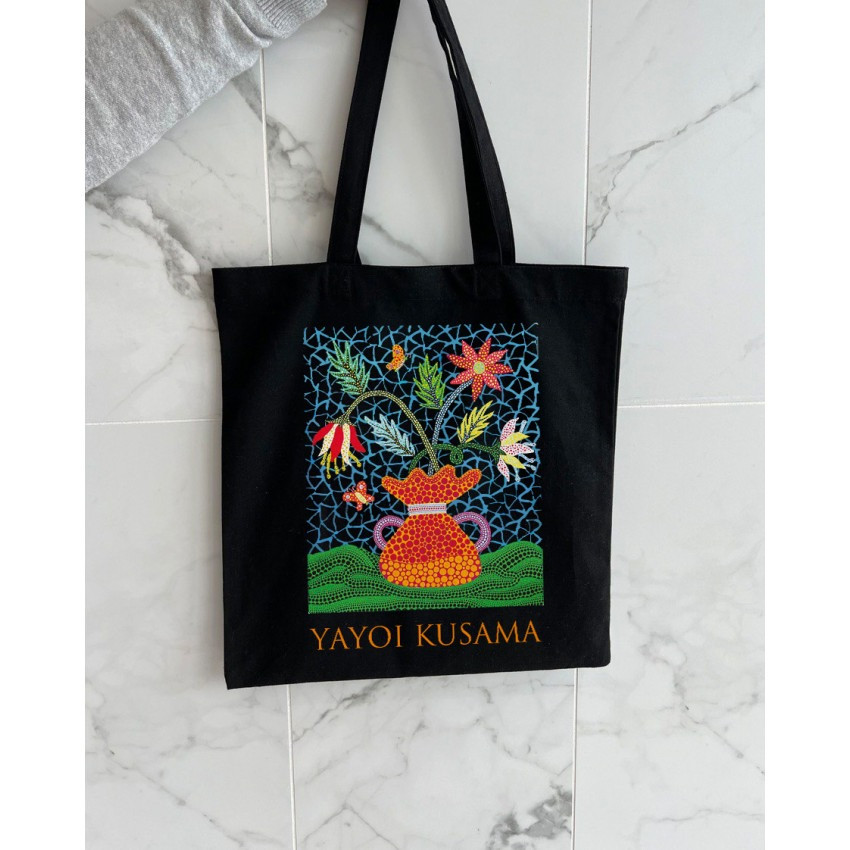 Екошопер BookOpt BK4084 YAYOI KUSAMA Квіти, чорний