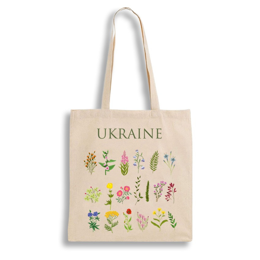 Екошопер BookOpt BK4083 Польові квіти, бежевий