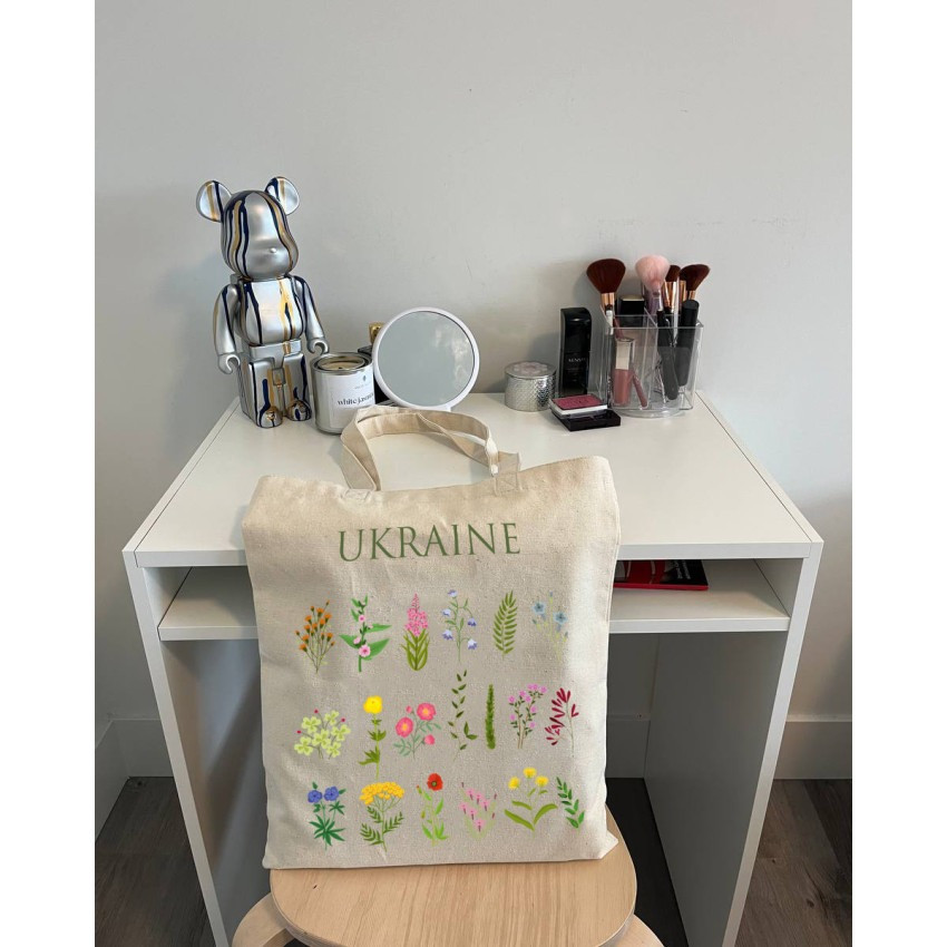 Екошопер BookOpt BK4083 Польові квіти, бежевий