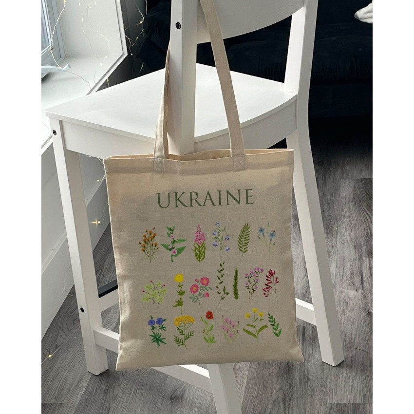 Екошопер BookOpt BK4083 Польові квіти, бежевий