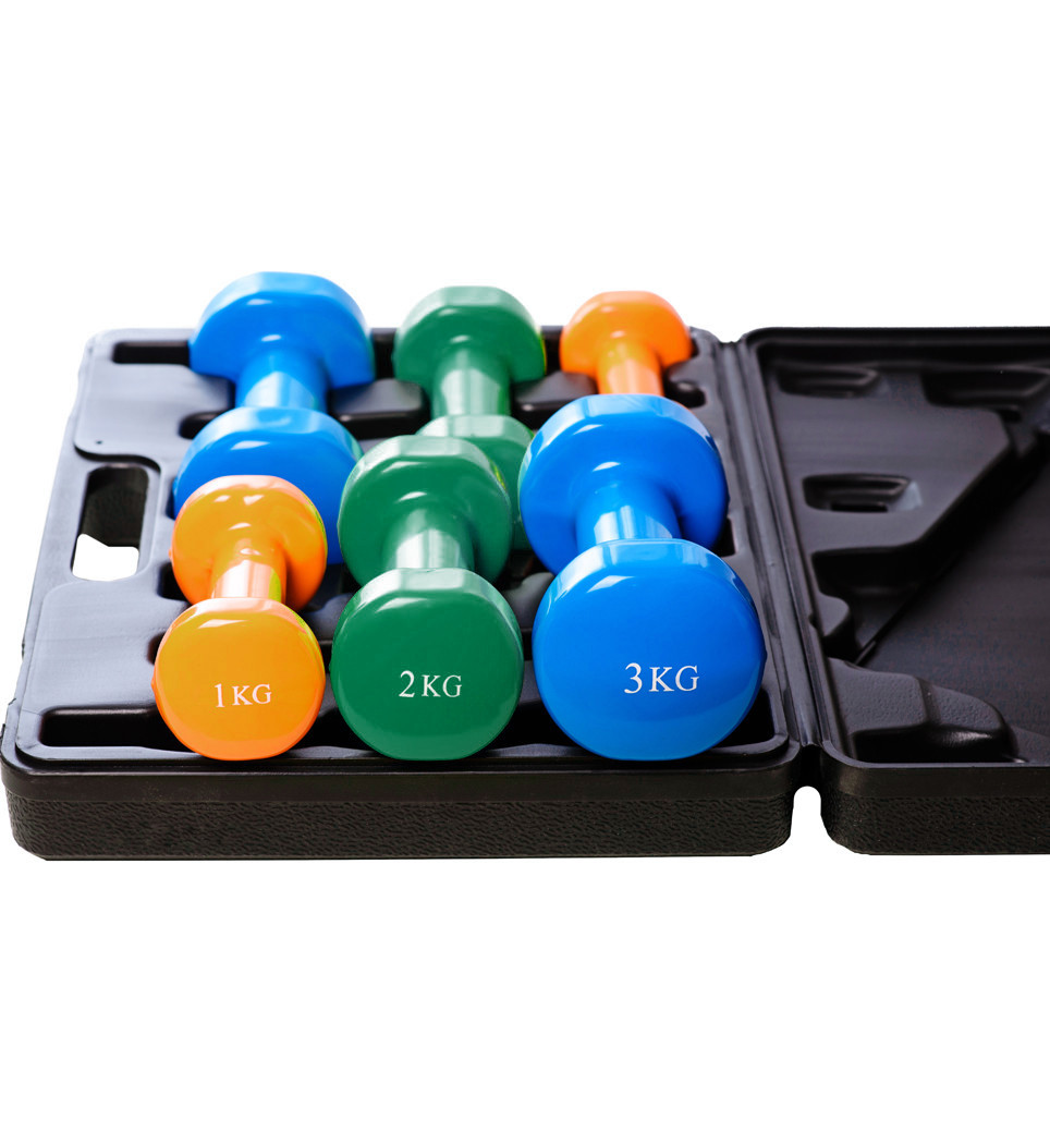Набір гантелей в кейсі 12 кг. PowerPlay 4118 Fitness Dumbells (2шт.*1кг. 2шт.*2кг. 2шт.*3кг.)
