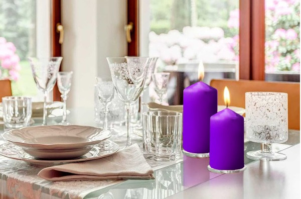 Свічка WOTYWNA SW40/60/4_040 фіолет в уп 12 шт