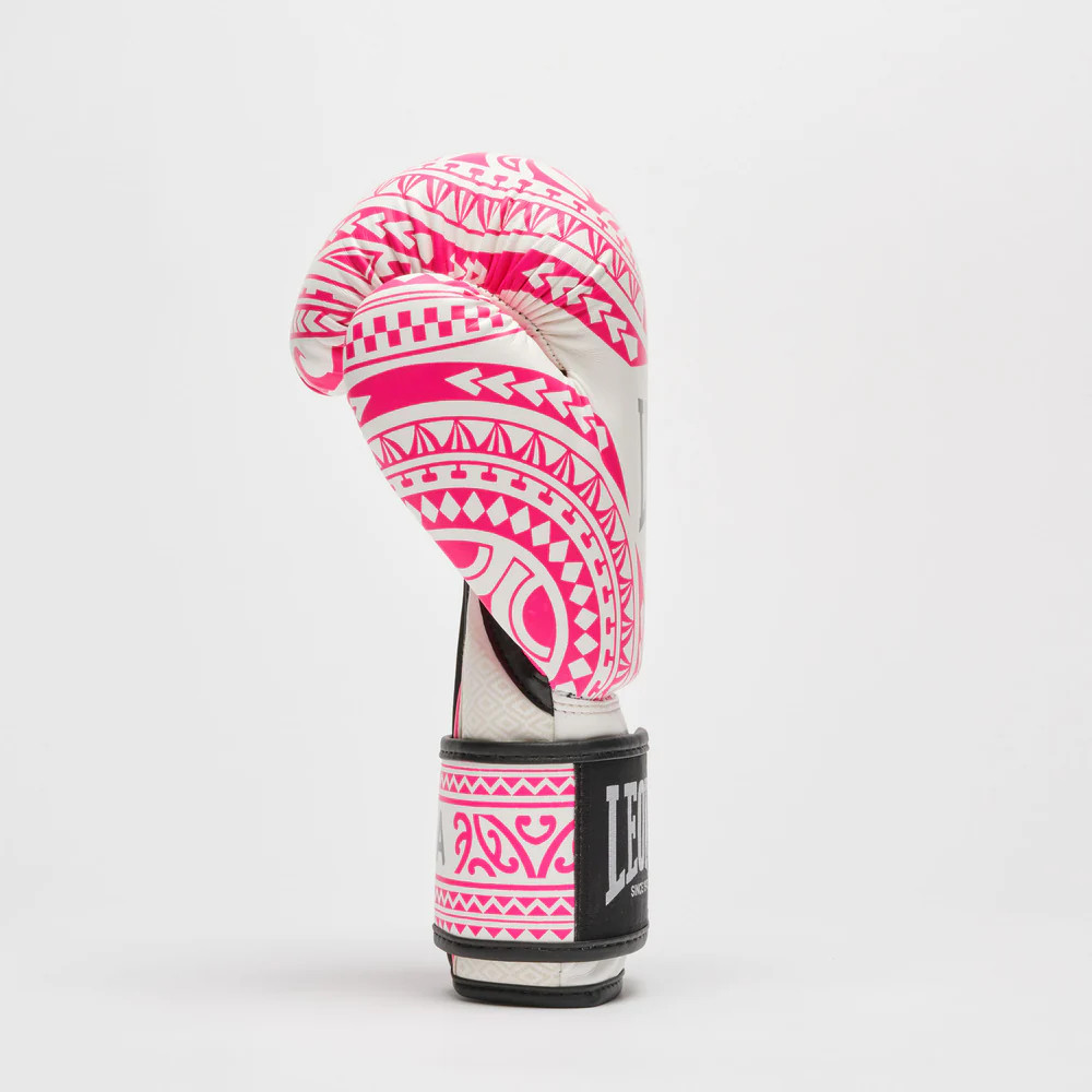 Боксерські рукавиці Leone GN329 HAKA White/Pink 10 унцій (бинти в комплекті)