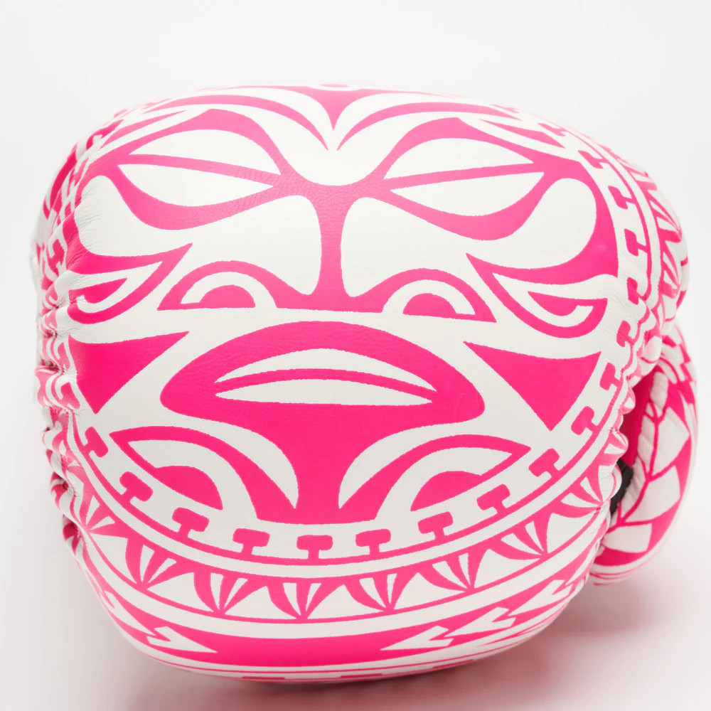 Боксерські рукавиці Leone GN329 HAKA White/Pink 10 унцій (бинти в комплекті)