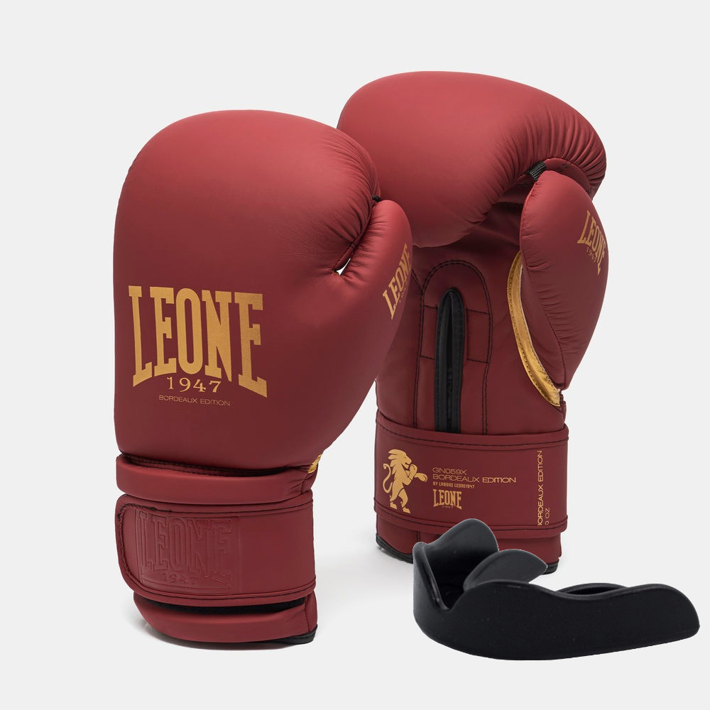 Боксерські рукавиці Leone GN059X BORDEAUX ED 12 унцій (капу в комплекті)