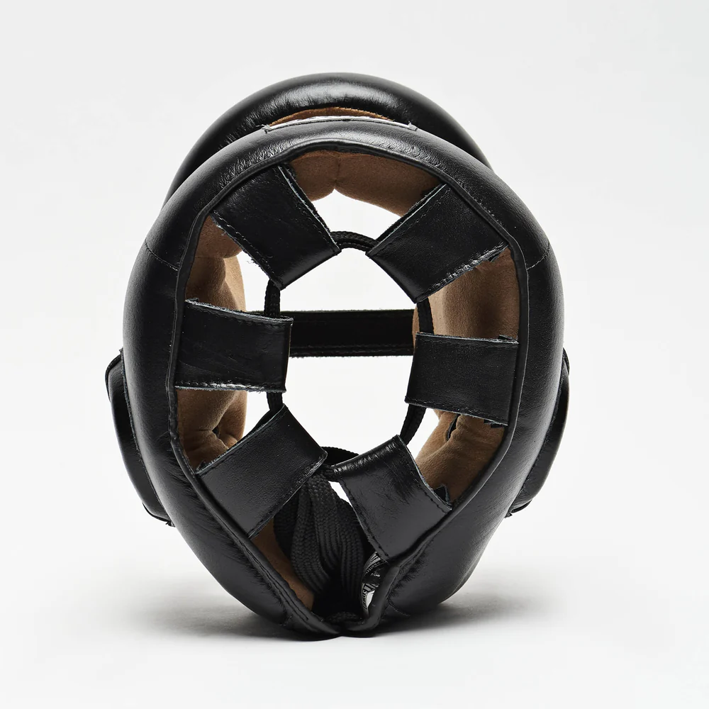 Боксерський шолом з бампером Leone CS425 Black L (капа в комплекті)