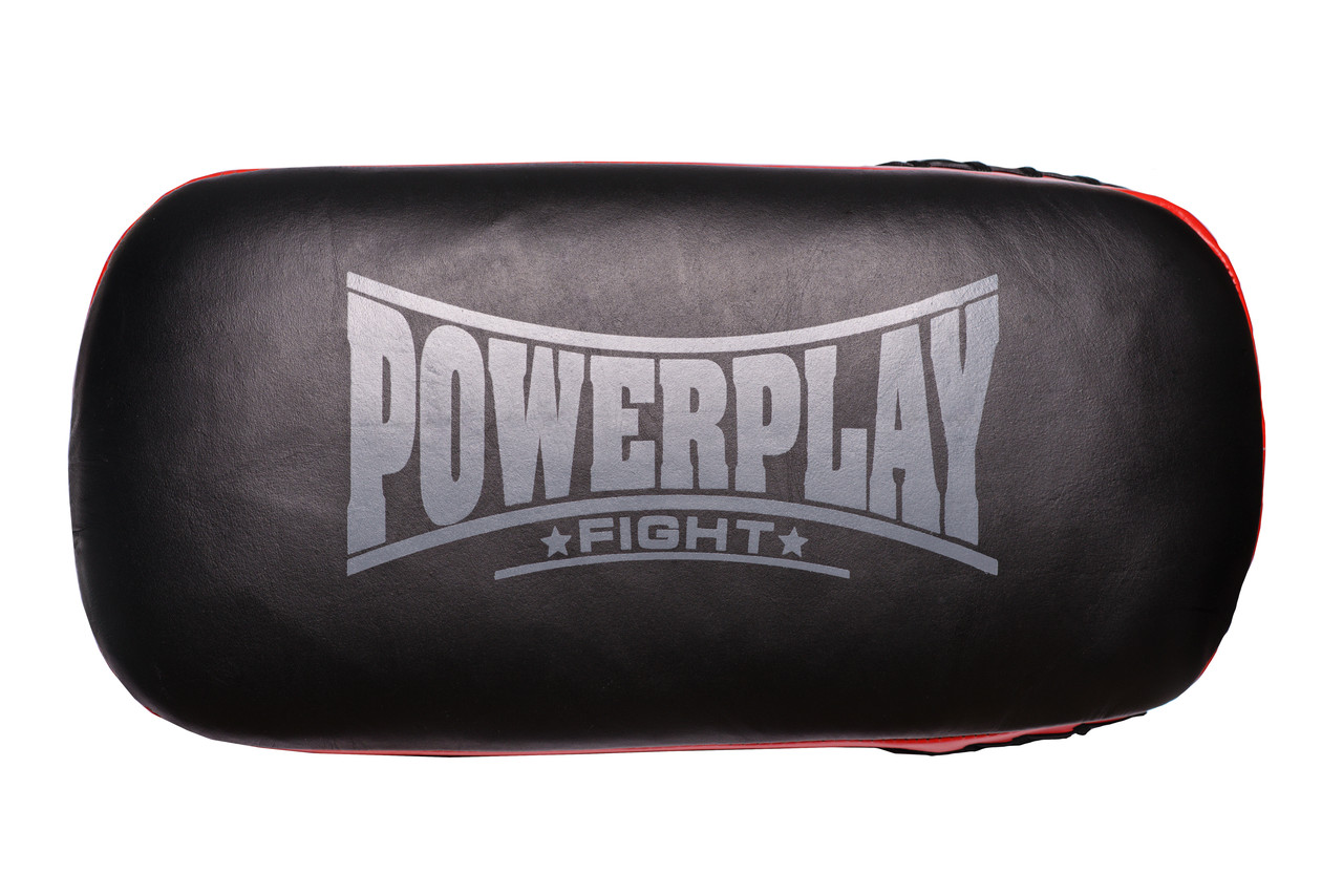 Пади для тайського боксу PowerPlay 3064 Чорно-Червоні Шкіра [пара]