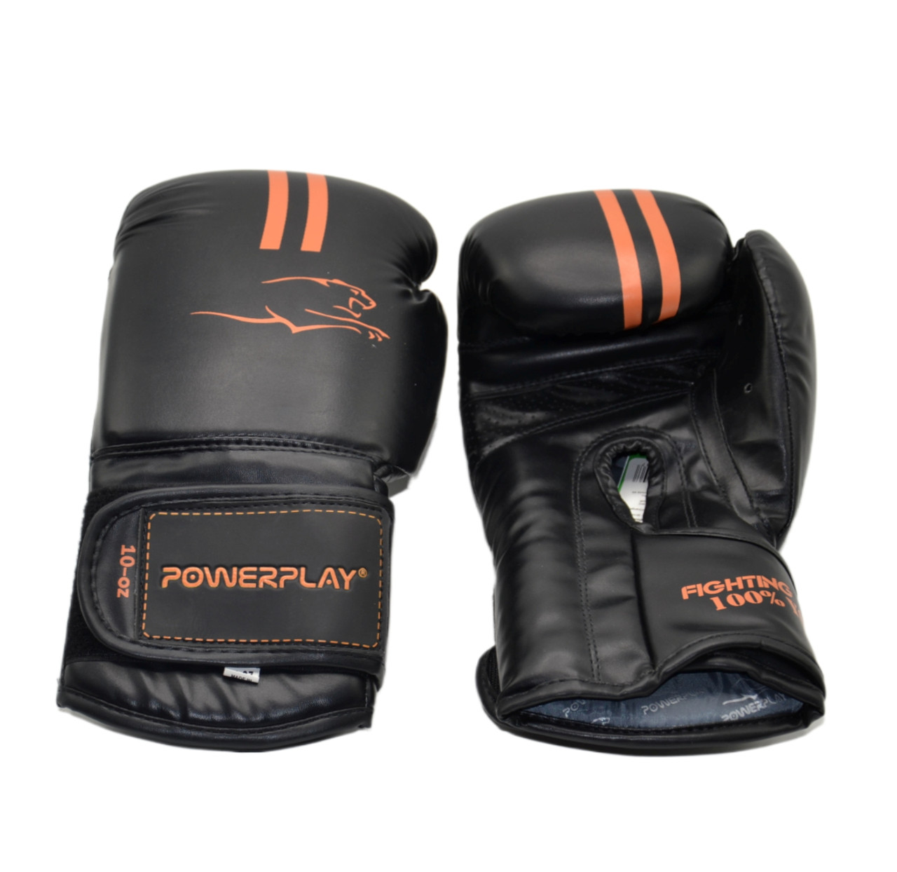 Боксерські рукавиці PowerPlay 3016 Contender Чорно-Оранжеві 14 унцій