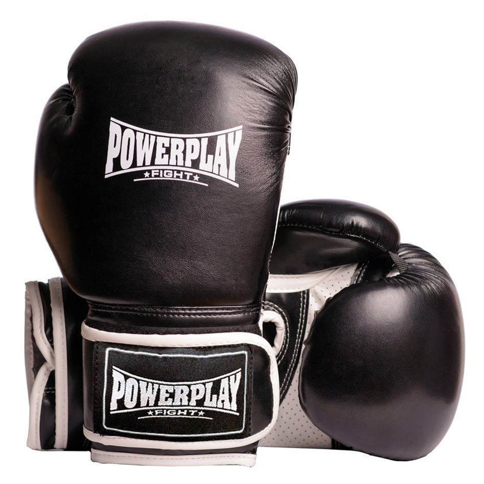 Боксерські рукавиці PowerPlay 3019 Challenger Чорні 16 унцій