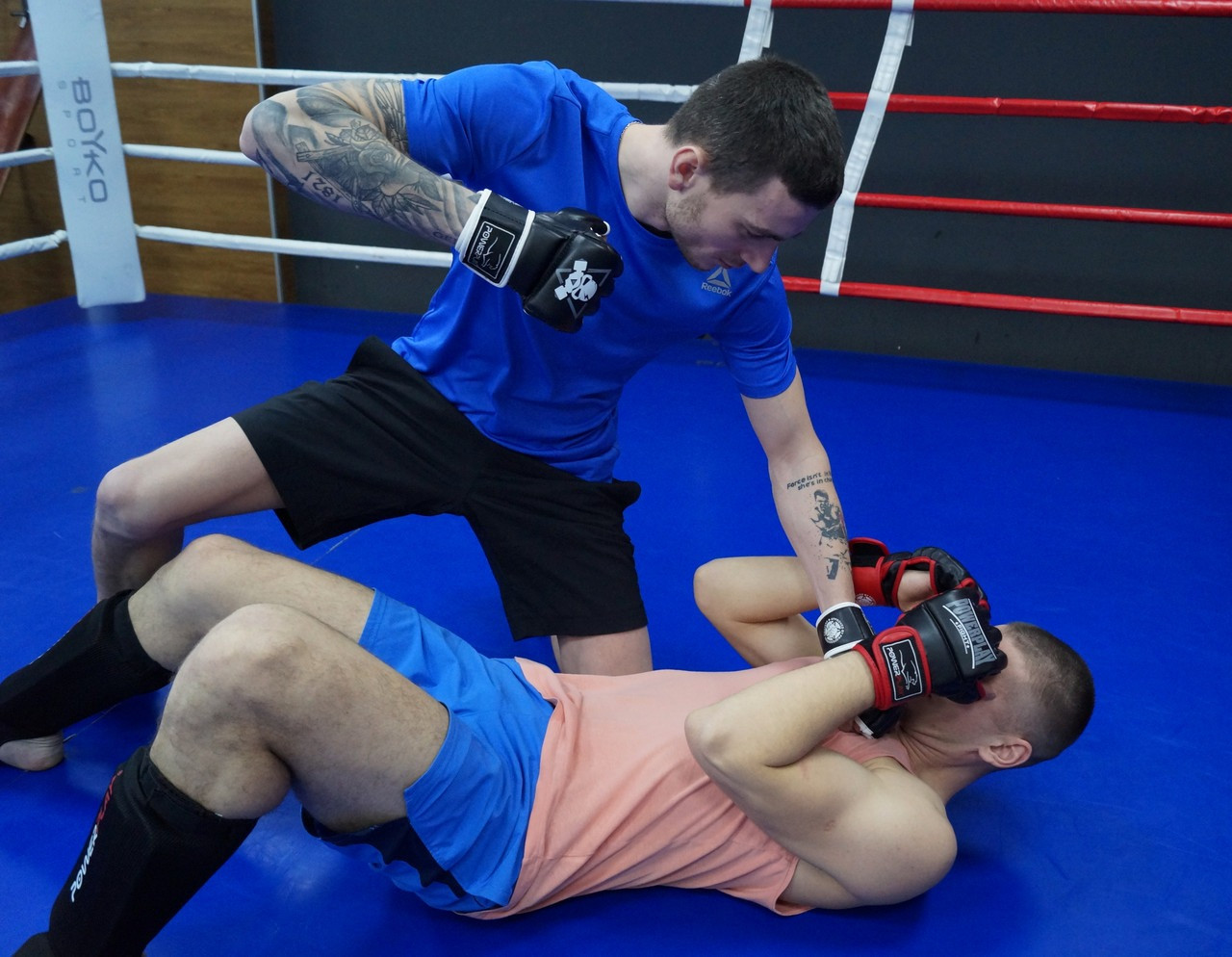 Рукавиці для MMA PowerPlay 3056 А Чорно-Білі L